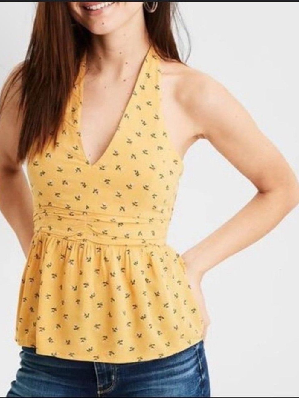 American eagle floral halter tank top